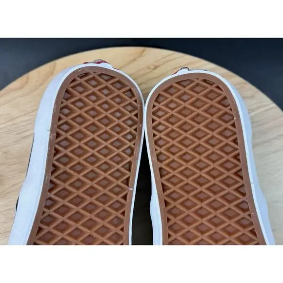 Vans Classic Slip-On Fruit’ Skull Black White Canvas Shoes Sz Men 8.5 Women 10 - Picture 12 of 13